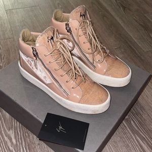 Giuseppe Zanotti high top velvet sneakers